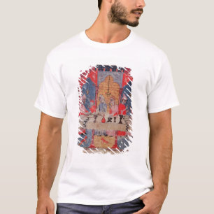 Eine Familie trat am Tisch für Passahfest zusamme T-Shirt