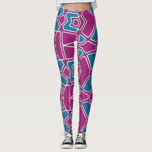 Eine farbenfrohe abstrakte "Ratti_Creative_Arts"-L Leggings