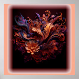 Eine farbenfrohe Blume Poster