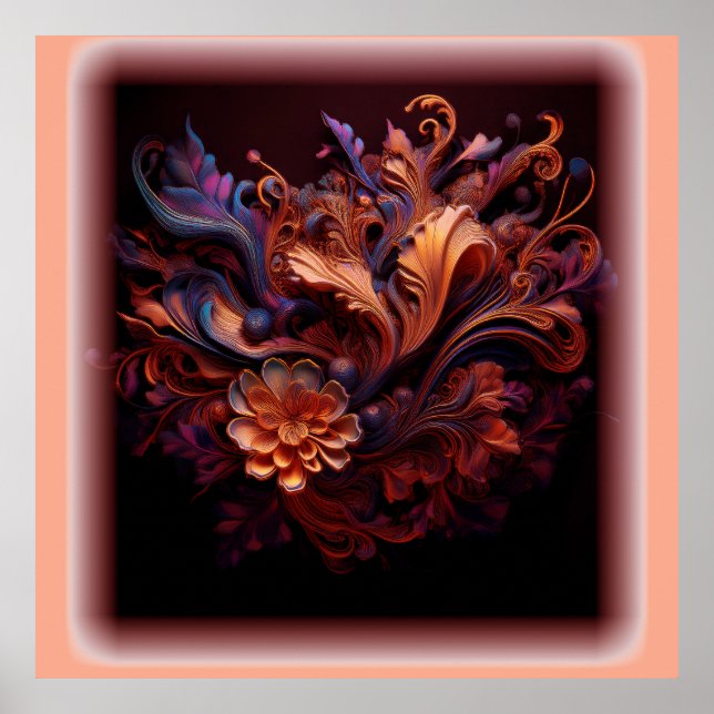 Eine farbenfrohe Blume Poster (Vorne)