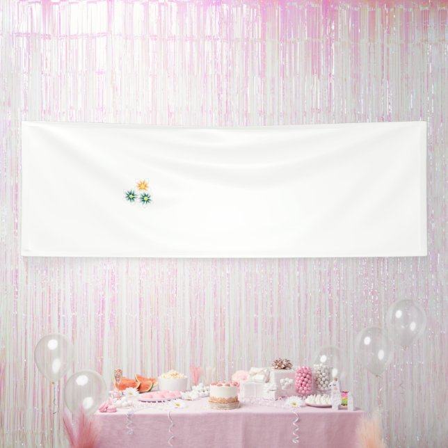 Eine farbenfrohe Clipkunst einer Wildblume mit det Banner (Party)