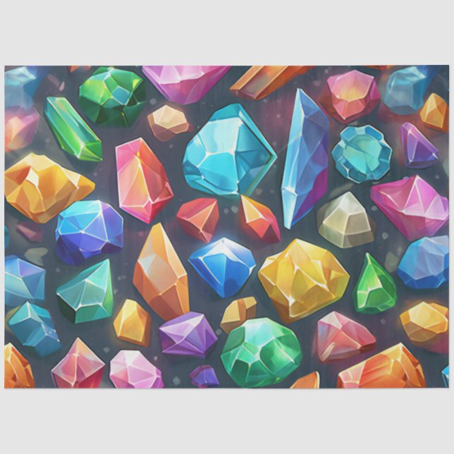 Eine farbenfrohe Gem Serie Design 4 Seidenpapier (Vorderseite)