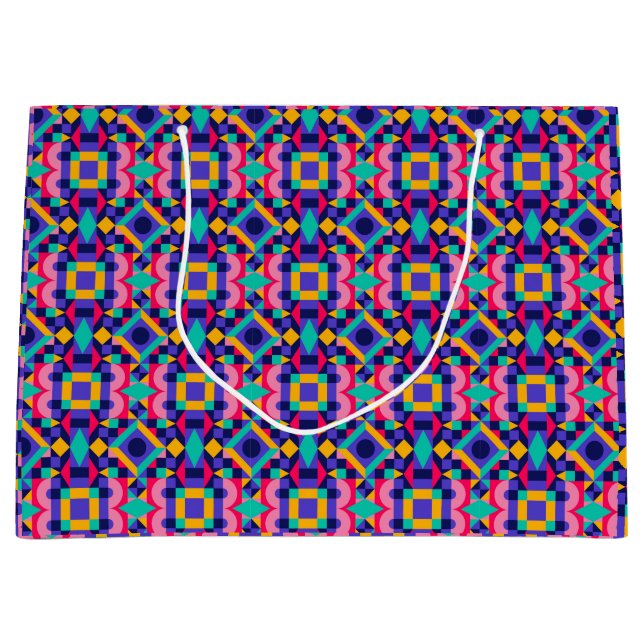 Eine farbenfrohe Geschenktasche mit einem lebendig Große Geschenktüte (Vorderseite)