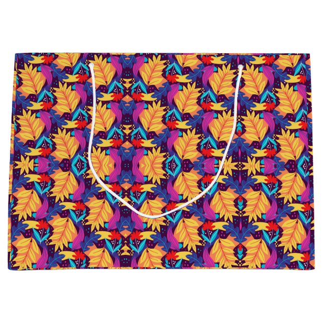 Eine farbenfrohe Geschenktasche mit einem lebendig Große Geschenktüte (Vorderseite)