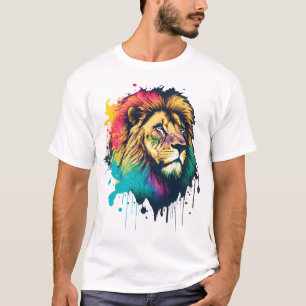 Eine farbenfrohe Lion T-Shirt
