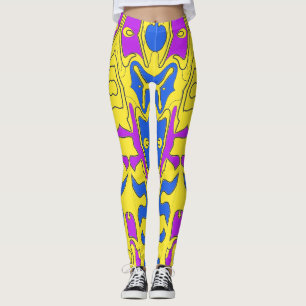 Eine farbenfrohe, nahtlose "Ratti_Creative_Arts"-L Leggings