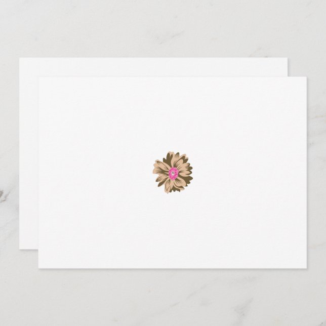 Eine farbenprächtige Blume mit einer einzigartigen Dankeskarte (Vorne/Hinten)