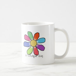 EINE FARBHAFTE TAGESBlume Tasse