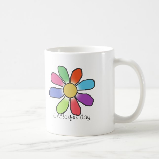 EINE FARBHAFTE TAGESBlume Tasse (Rechts)
