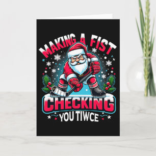 Eine Faust machen und den Weihnachtsmann zweimal ü Karte