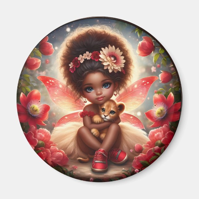 Eine Fee und ihr Lion Cub Red Magnet (Vorne)