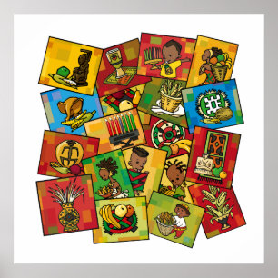 Eine Feier von Kwanzaa Poster