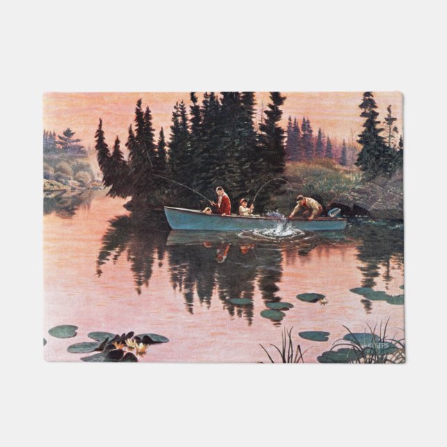 Eine feine Fahne von John Clymer Fußmatte (Vorderseite)