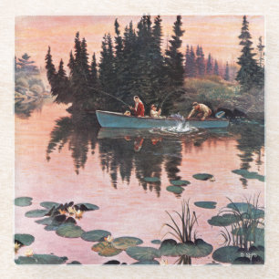 Eine feine Fahne von John Clymer Glasuntersetzer