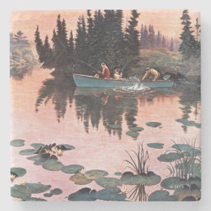 Eine feine Fahne von John Clymer Steinuntersetzer