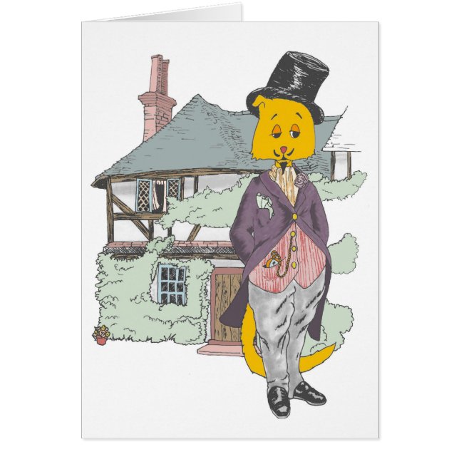 Eine feine katzenartige Karte (Vorne)