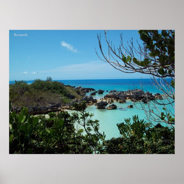 Eine felsige Bermuda Cove Poster (Vorne)