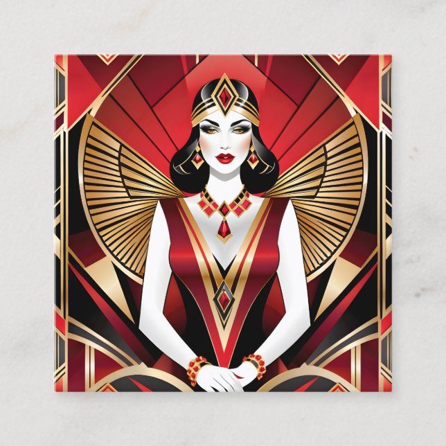 Eine Female ist eine gefährliche und verführerisch Quadratische Visitenkarte (Vorderseite)