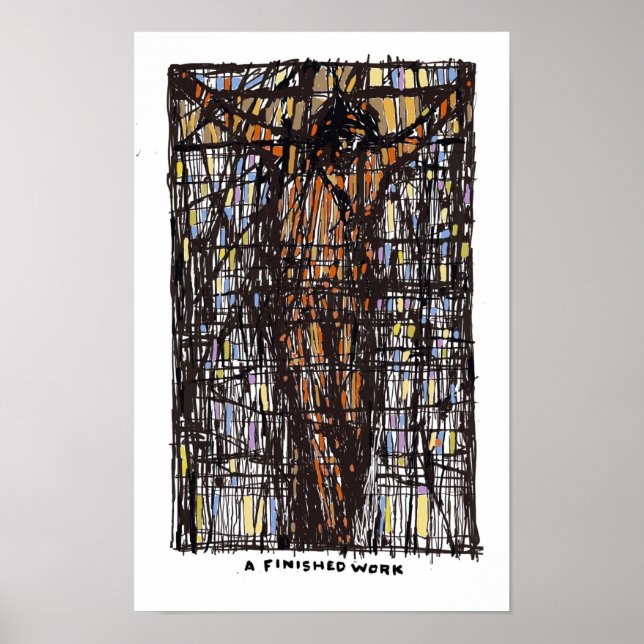 Eine fertige Kunst der Mauer Poster (Vorne)