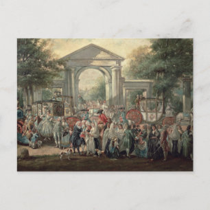 Eine Fiesta im botanischen Garten, 1775 Postkarte