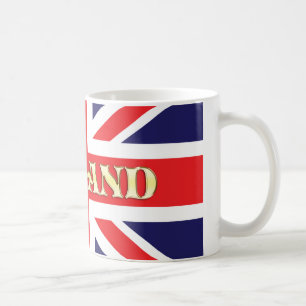 Eine Flagge der Union mit England darüber Kaffeetasse