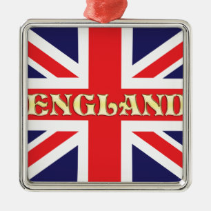 Eine Flagge der Union mit England darüber Ornament Aus Metall