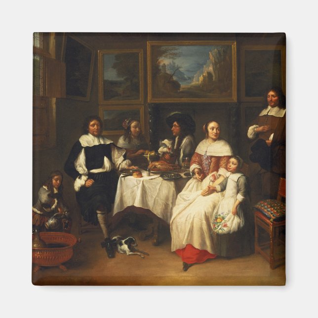 Eine flämische Familie zum Abendessen Magnet (Vorne)