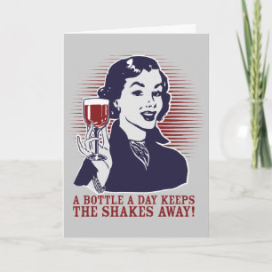 Eine Flasche eine TagPersonalizable Karte