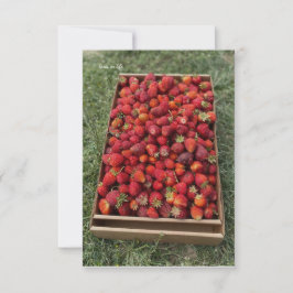 Eine Flat Erdbeeren Mitteilungskarte