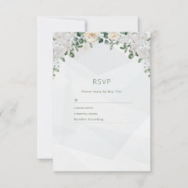 Eine florale Hochzeitskarte des RSVP