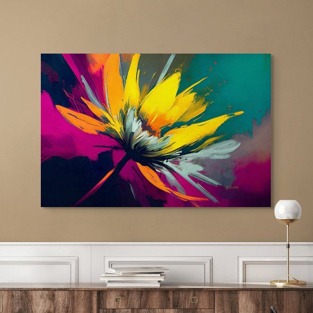 Eine florale Odyssee – Expressiver Blütenaufbruch  Poster (Von Creator hochgeladen)