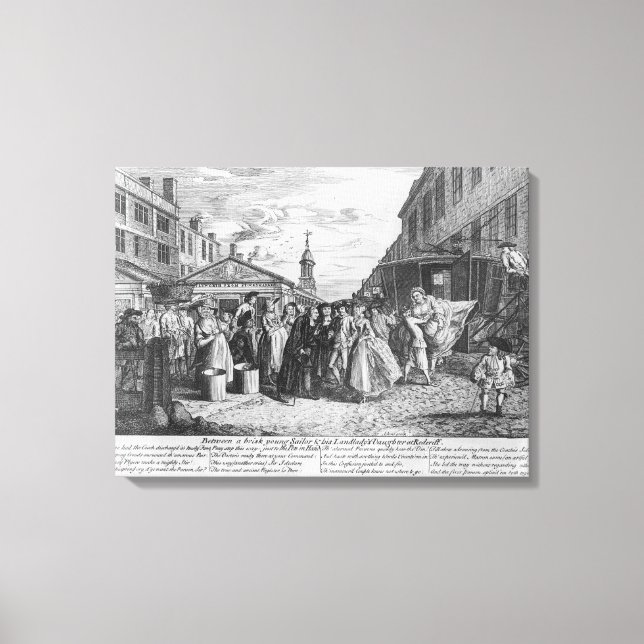 Eine Flottenhochzeit von 1747 Leinwanddruck (Vorderseite)