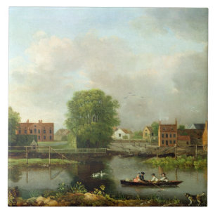 Eine Fluss-Landschaft, vielleicht eine Ansicht vom Fliese