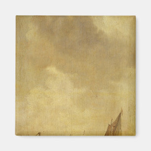 Eine Fluss-Szene, wenn die Fischer ein Netz legen, Magnet