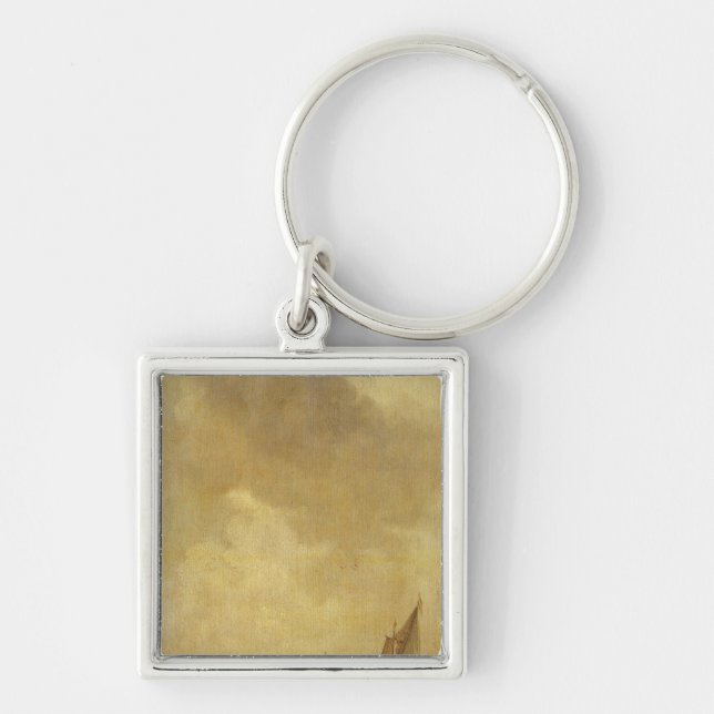 Eine Fluss-Szene, wenn die Fischer ein Netz legen, Schlüsselanhänger (Vorne)