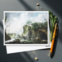 Eine Flusslandschaft im Winter, Francesco Foschi