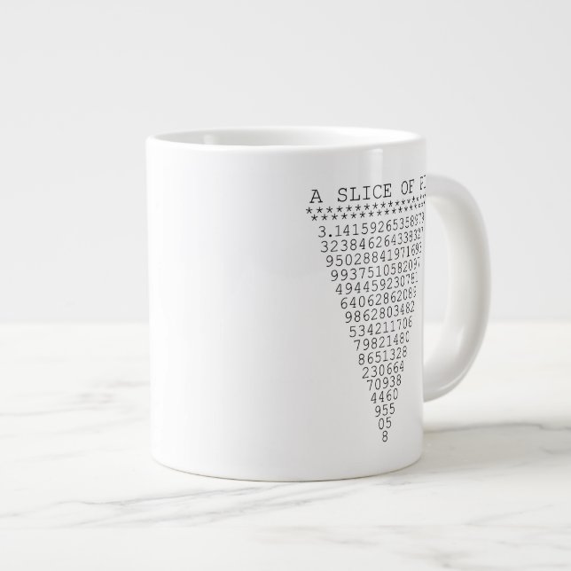 Eine Folie mit Pi-Grafik Jumbo-Tasse (Vorderseite Rechts)