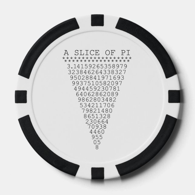 Eine Folie mit Pi-Grafik Pokerchips (Vorderseite)
