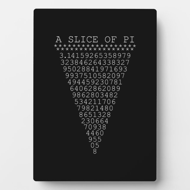 Eine Folie mit Pi-Typografie Fotoplatte (Vorderseite)