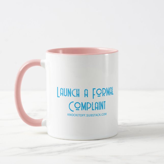 Eine formelle Beschwerde einreichen Tasse (Links)