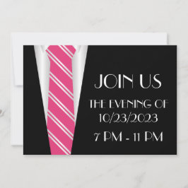 Eine formelle, rosa Krawatte Einladung