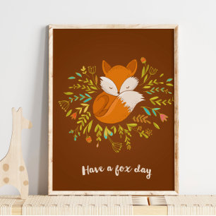 Eine Fox-Day-Wand drucken   Fox Wall Print Poster