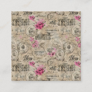 Eine französische Design-Serie 24 Quadratische Visitenkarte