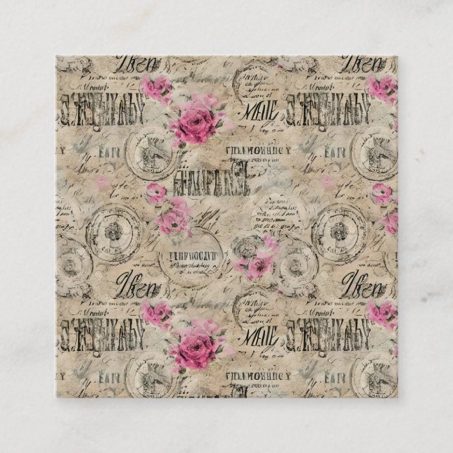 Eine französische Design-Serie 24 Quadratische Visitenkarte (Vorderseite)