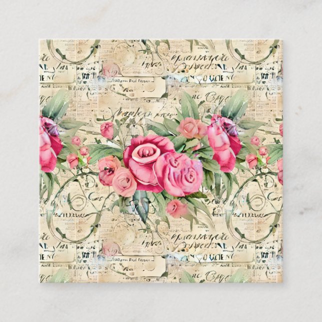 Eine französische Design-Serie 26 Quadratische Visitenkarte (Vorderseite)