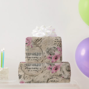 Eine französische Ephemera-Designreihe 24 Geschenkpapier
