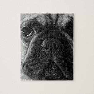 Eine französische Schwarzweiss-Bulldogge Puzzle