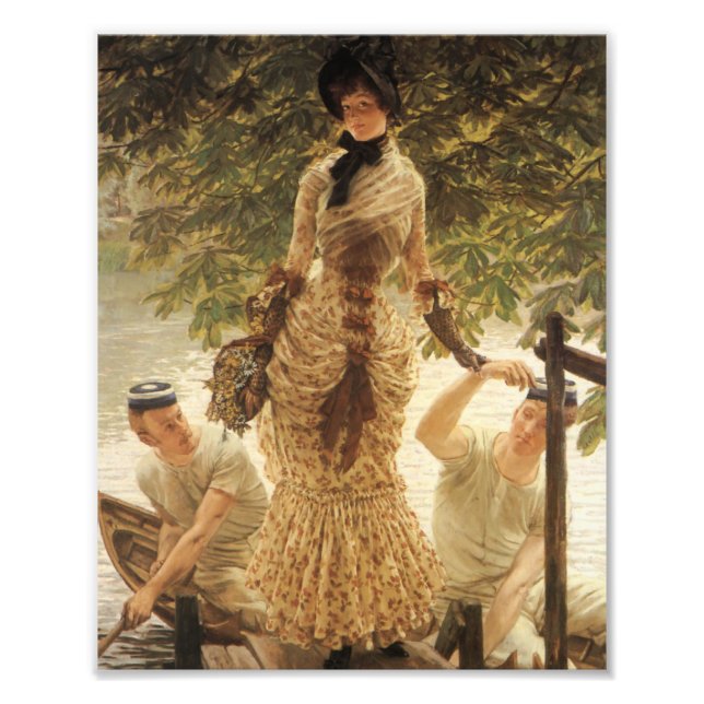 Eine Frau an der Themse Fotodruck (Vorne)