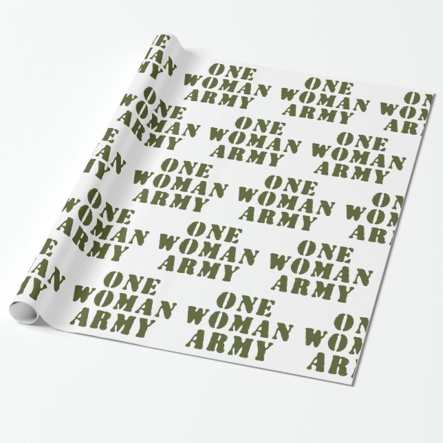 EINE FRAU ARMY GESCHENKPAPIER (Ungerollt)
