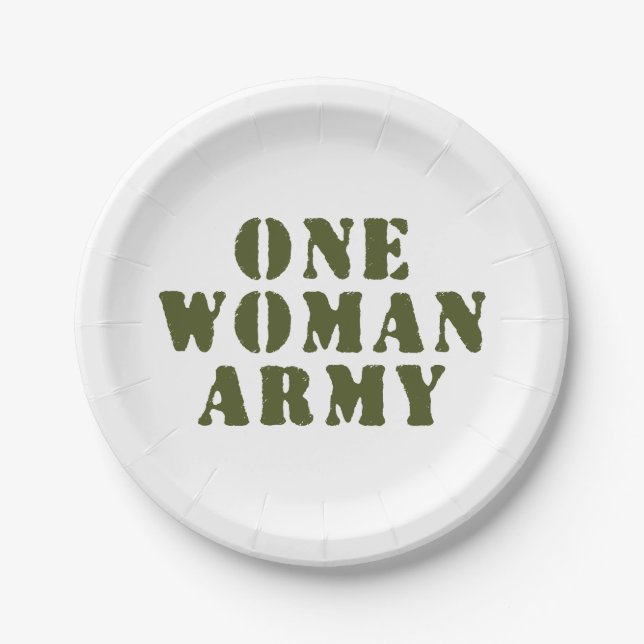 EINE FRAU ARMY PAPPTELLER (Vorderseite)